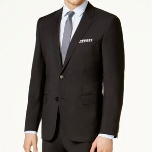 NWT HUGO Hugo Boss Henry Slim Fit Black Blazer 44R Italian Wool MSRP $395